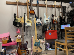 Private basss and music equipment collection